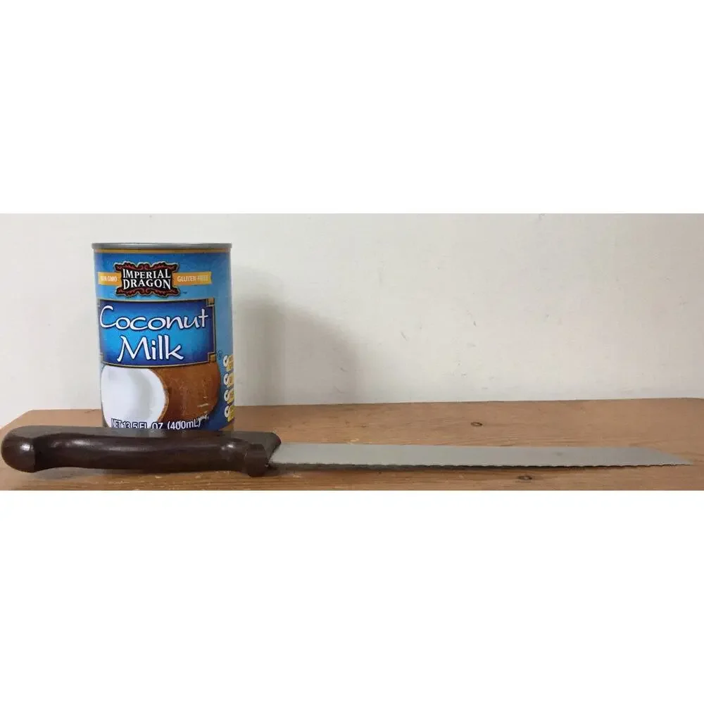 Vtg Conaz Inox Stainless Scarperia Italy Serrated Kitchen Bread Knife 8.5